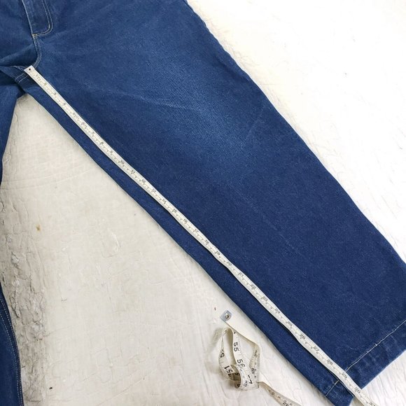 Vintage 90s Karl Kani Blue Jeans Embroidered Mens Size 34 Measure 33x30 Hip Hop - Picture 5 of 9